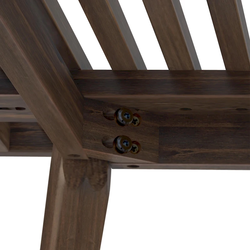 Plank and Beam Mid Century Double Wood Entryway Bench - 56.3 L x 16.5 W x 17.5 H