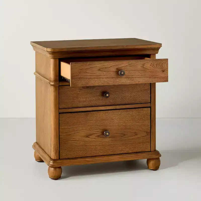 3pc Classic 3 Drawer Wooden Nightstands - Hearth & Hand with Magnolia