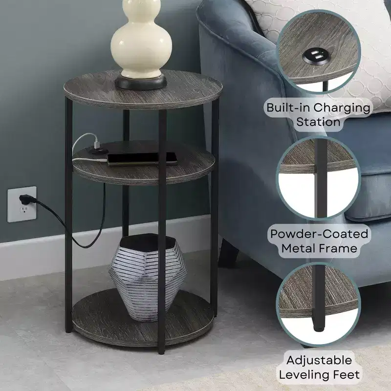 Breighton Home Samuel 3 Tier End Accent Table