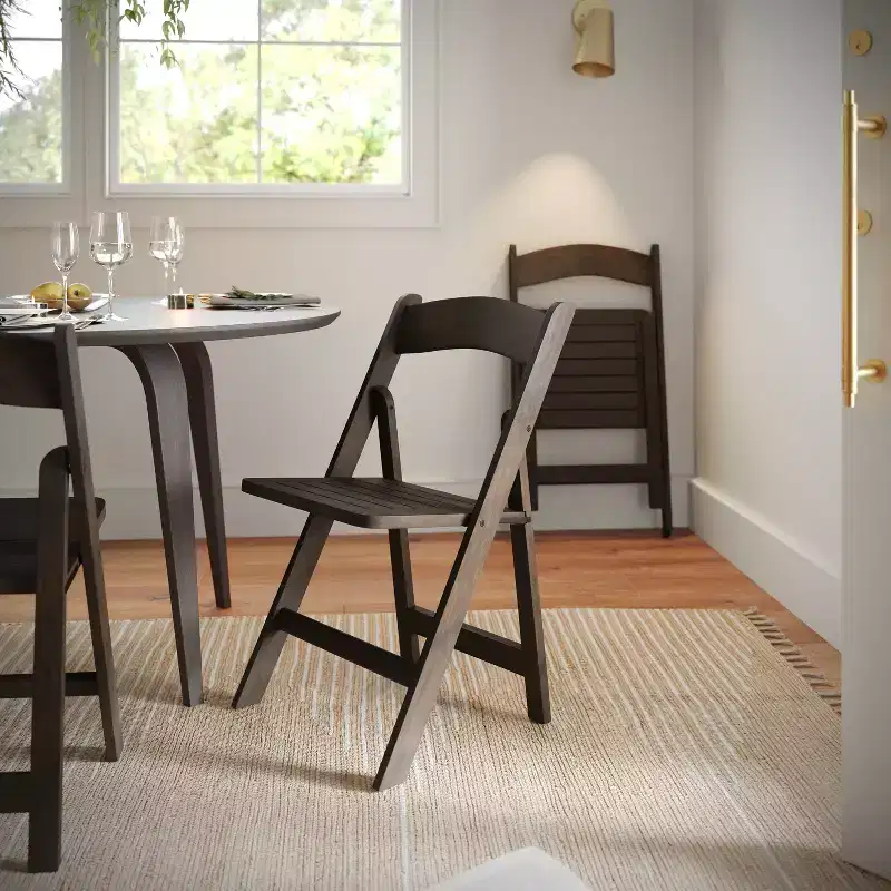 Commercial Grade Solid Wood Folding Dining Chair