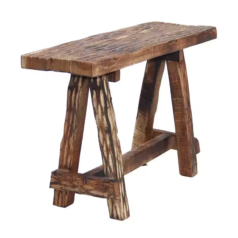 Royal Hampton Wooden Garden Patio Bench With Retro Etching