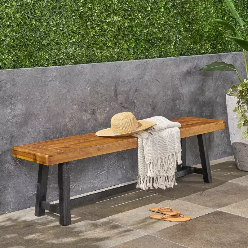 Raphael Acacia Wood Bench - Christopher Knight Home