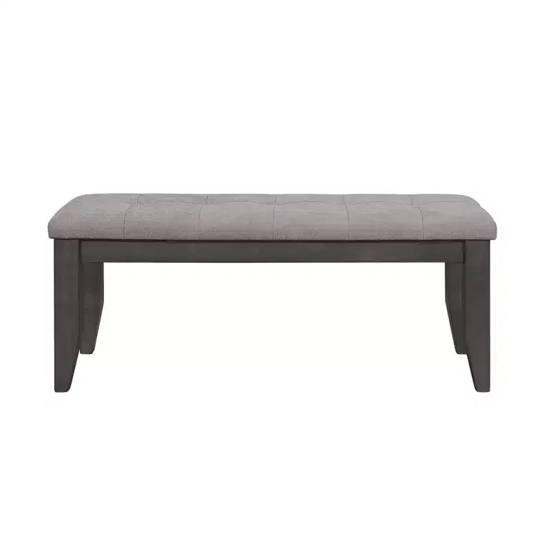 Simple Relax Fabric Upholstered Dining Bench in Dark Grey
