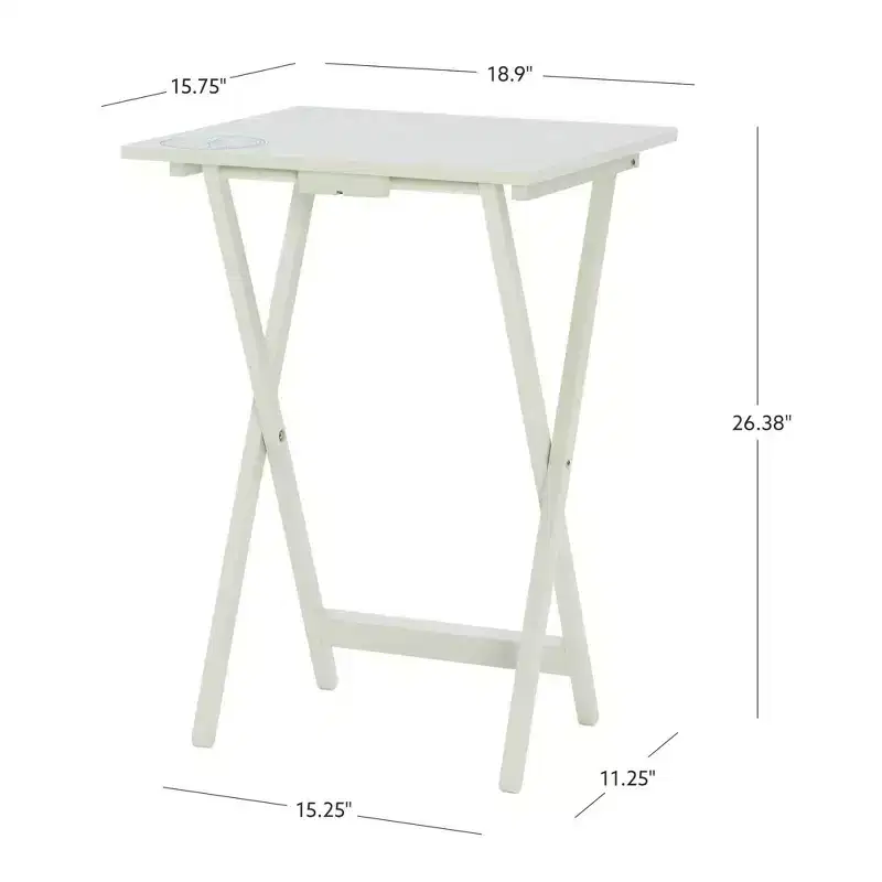 Linon Compass Tray Table Set