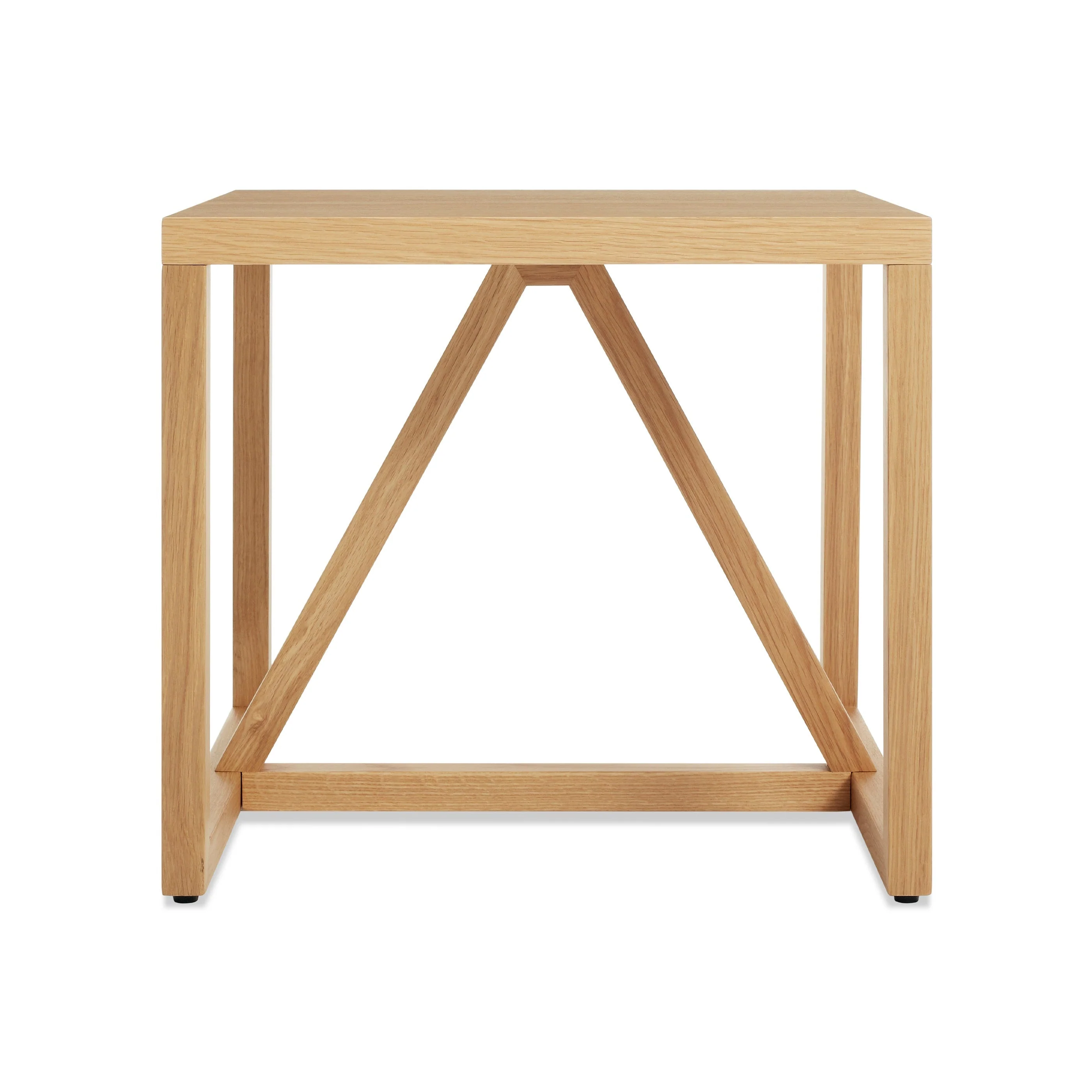 Modern Walnut Wood End Table with X-Frame Structure for Living Room