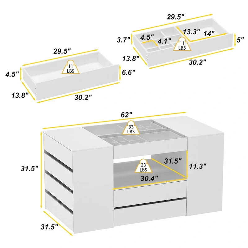 Storage Island with Drawers