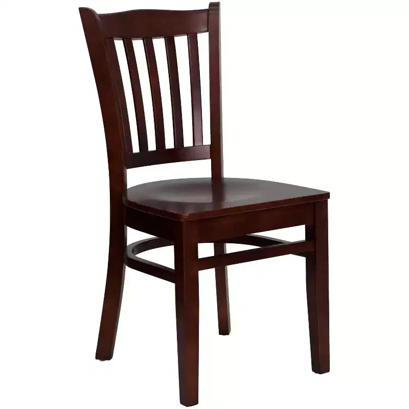 Flash Furniture Vertical Slat Back Wooden Restaurant Chair