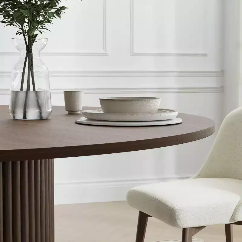 PexFix 46 Round Solid Wood Dining Table Kitchen Tables