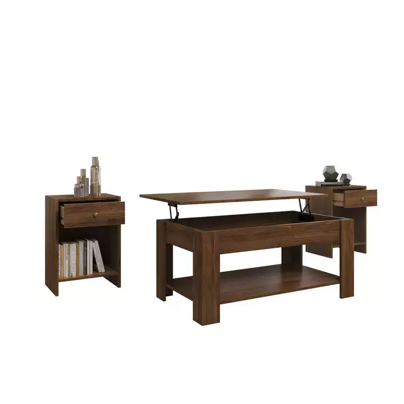 Home Design Magnolia 3 Piece Coffee Table Set