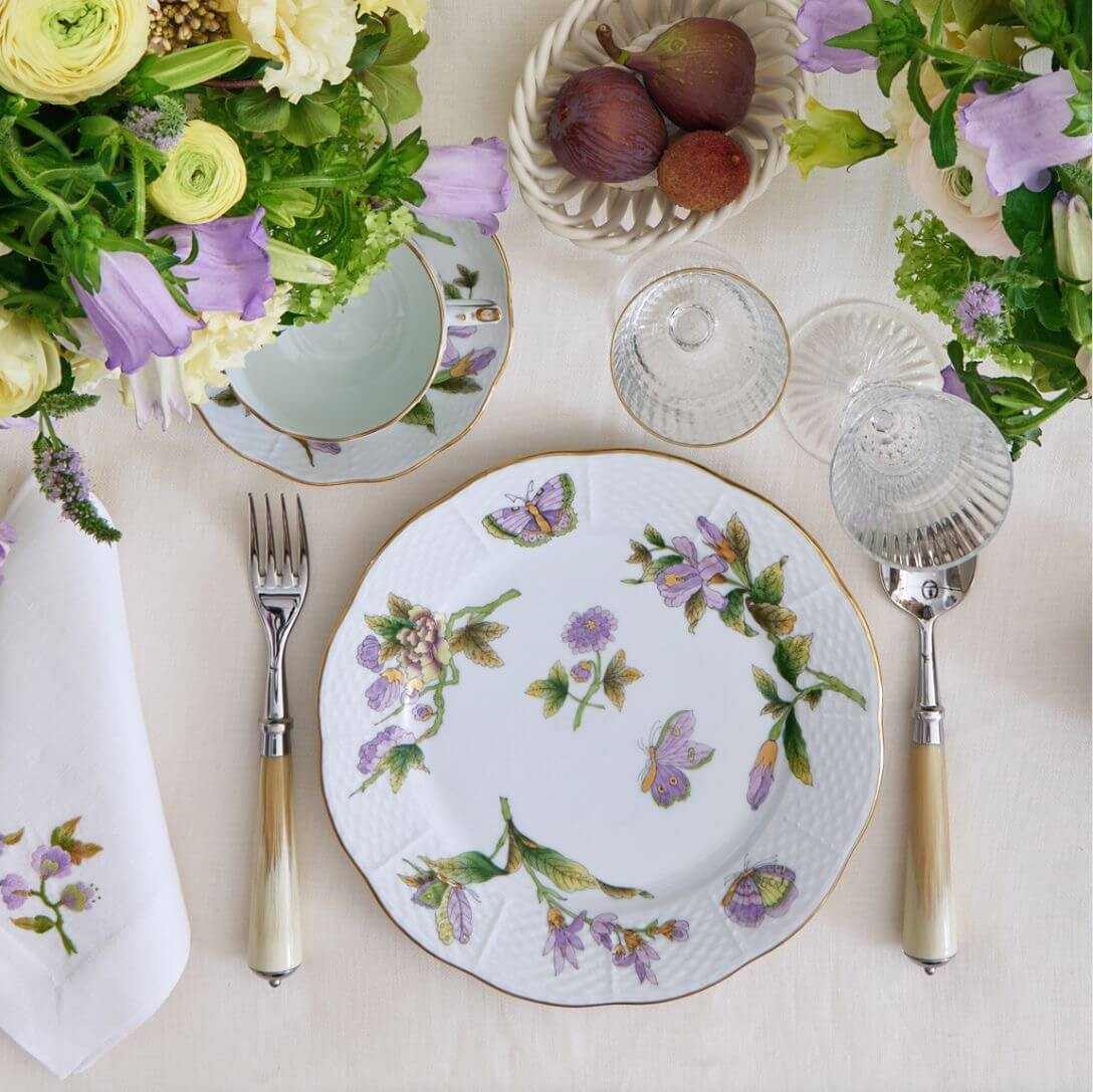 Garden Butterfly Floral Dinner Plate 25.5cm