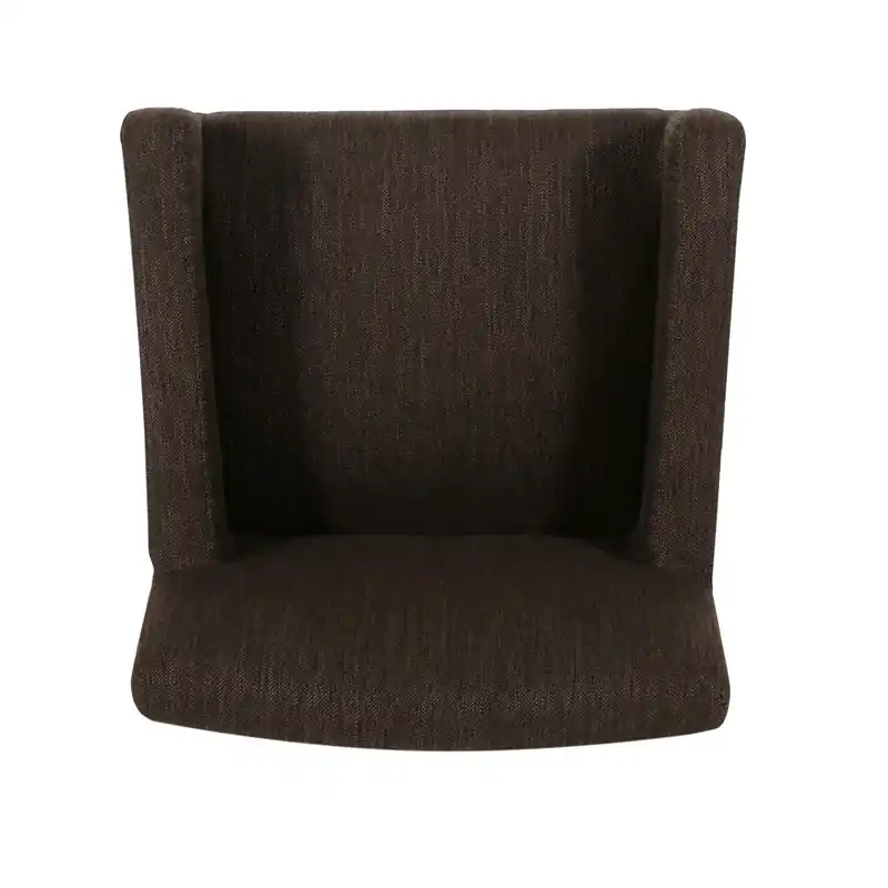 26 Seat Height Counter Stools Set Of 2 With Upholstered Fabric And Solid Wood Legs
