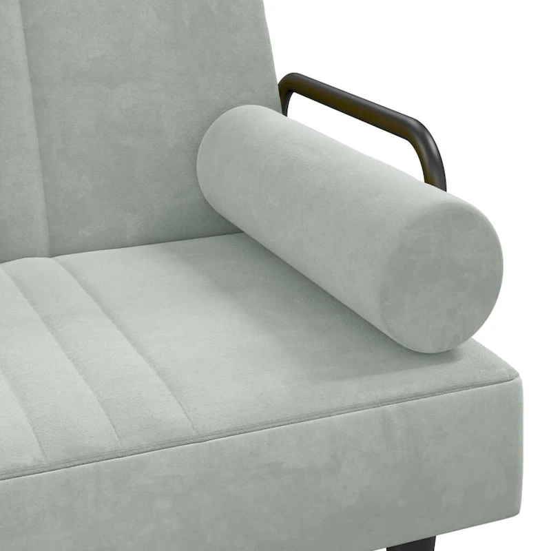 vidaXL Sofa Bed with Armrests Couch Recliner Loveseat Folding Daybed Velvet - 80.7 x 35 x 27.6