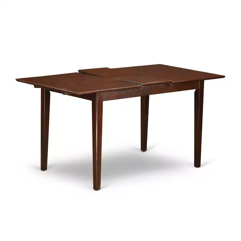 HomeStock Saddle Brown Rectangle Dining Table Set with 6 Chairs