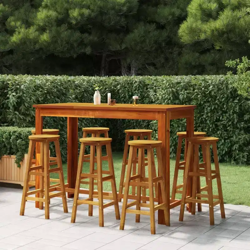 vidaXL Garden Bar Set Wooden Solid Acacia wood Large Durable
