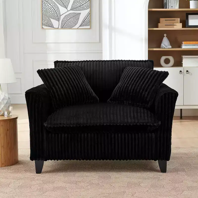 Lazy sofa chair, comfortable single-person sofa chair, with a backrest and soft seat cushion, having armrests on both sides