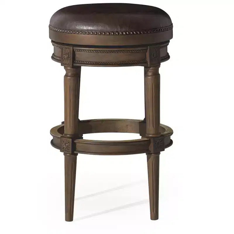 Maven Lane 31 Pullman Backless Swivel Bar Stools with Faux Leather