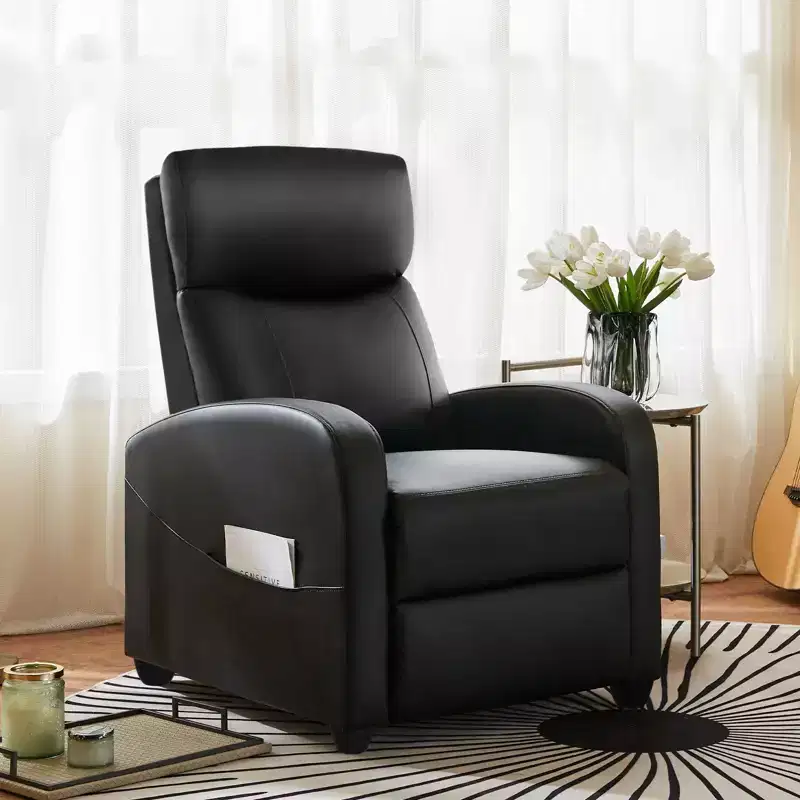 Living Room Casual Chair: Manual Recliner with Massage and Heating