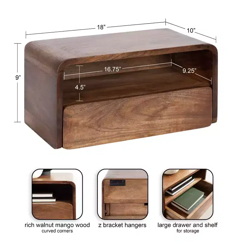 Kate and Laurel Kato Floating Side Table