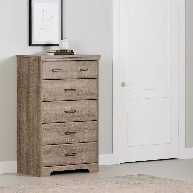 HomeStock 5-Drawer Chest Dresser Versa