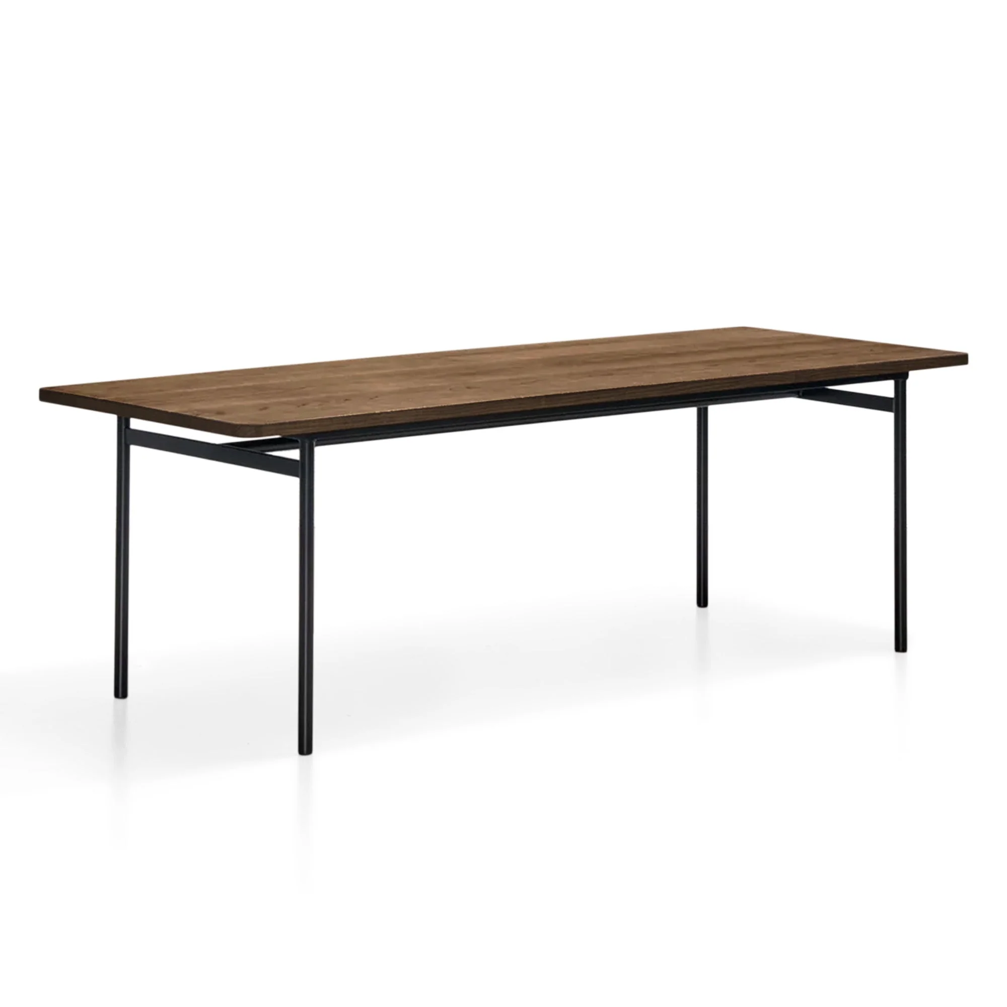 Dining Table in Chocolate Oak - Crafted from solid oak - the 's tabletop showcases the natural beauty and durability of premium wood - The surface is