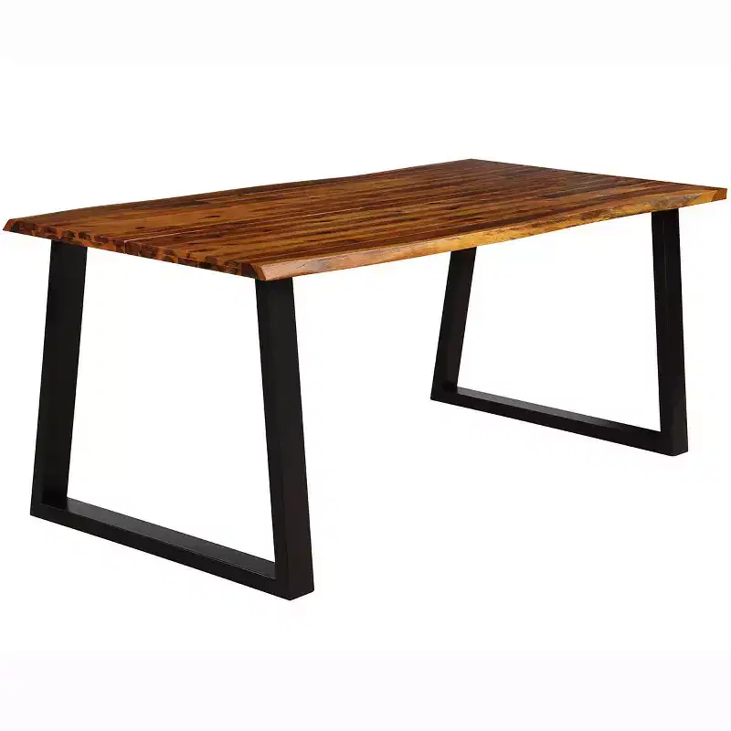 Costway Rectangular Acacia Wood Dining Table Rustic Indoor &Outdoor Furniture