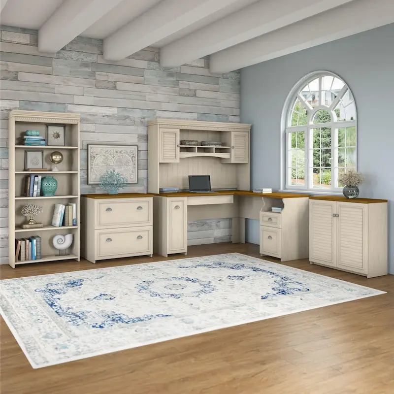 Fairview 60W Desk with Hutch and Storage