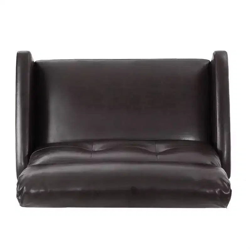 Halima 2-Seater Faux Leather Power Recliner - Brown - Christopher Knight Home: Upholstered Accent Chair, Spot Clean