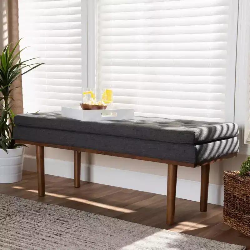 Arne Walnut Finished Bench - Baxton Studio