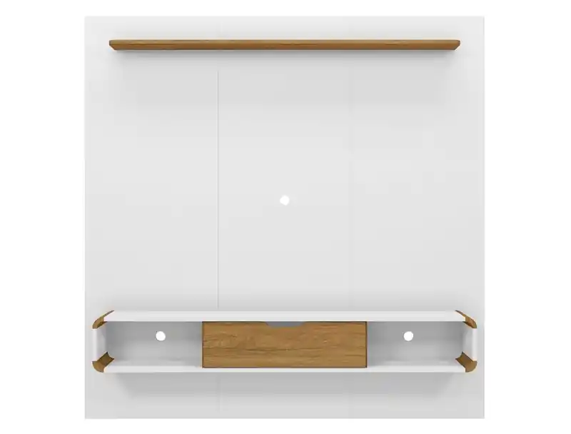62.36 Floating Entertainment Center with 3 Shelves & Overhead Decor Shel