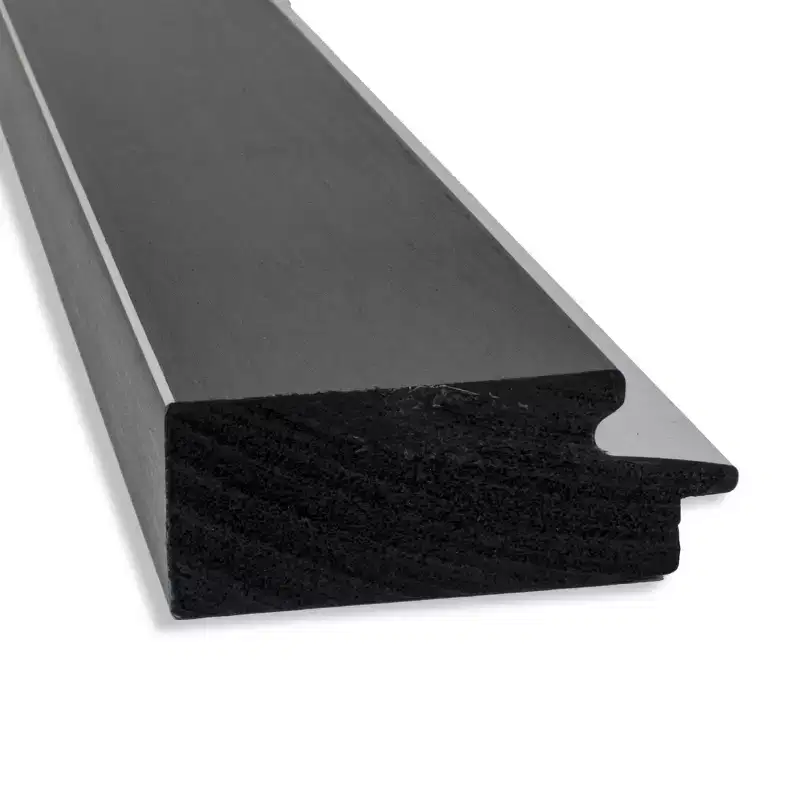 42" x 30" Non-Beveled Eva Bathroom Wall Mirror Black - Amanti Art: Modern Rectangle, Wall Mount