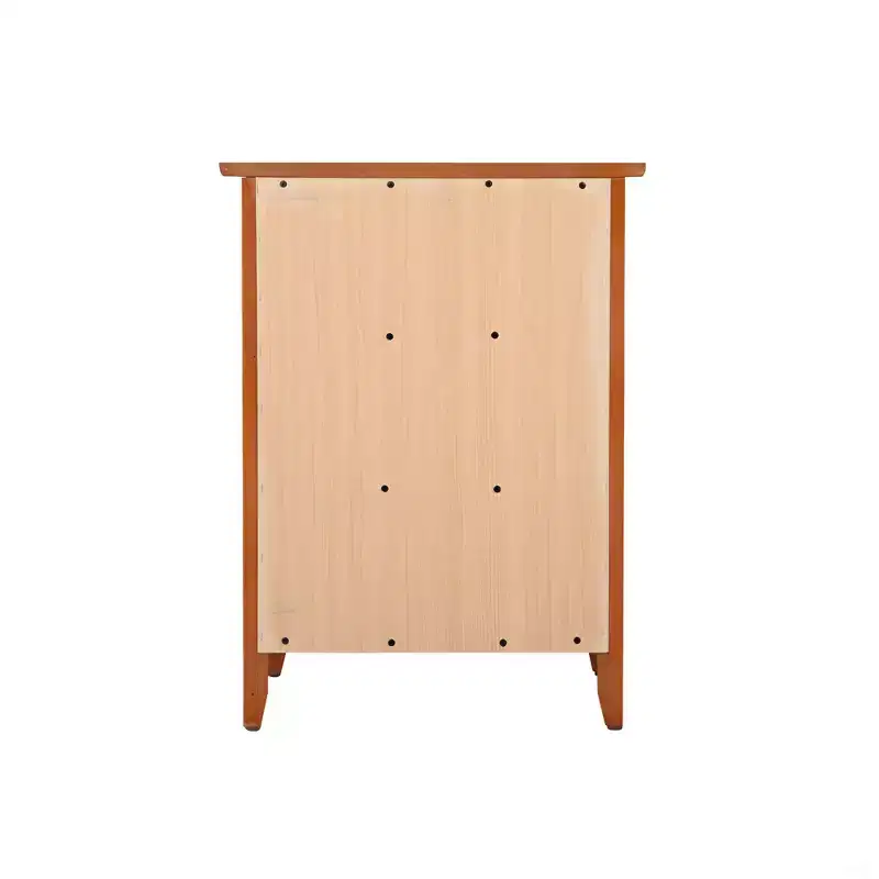 Modern Nightstand 3-Drawer Oak Finish (B078112151)