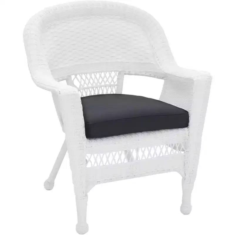 HomeStock Zen Zone Chair Set of 2, Durable Resin Wicker, Weather-Resistant with Cushions