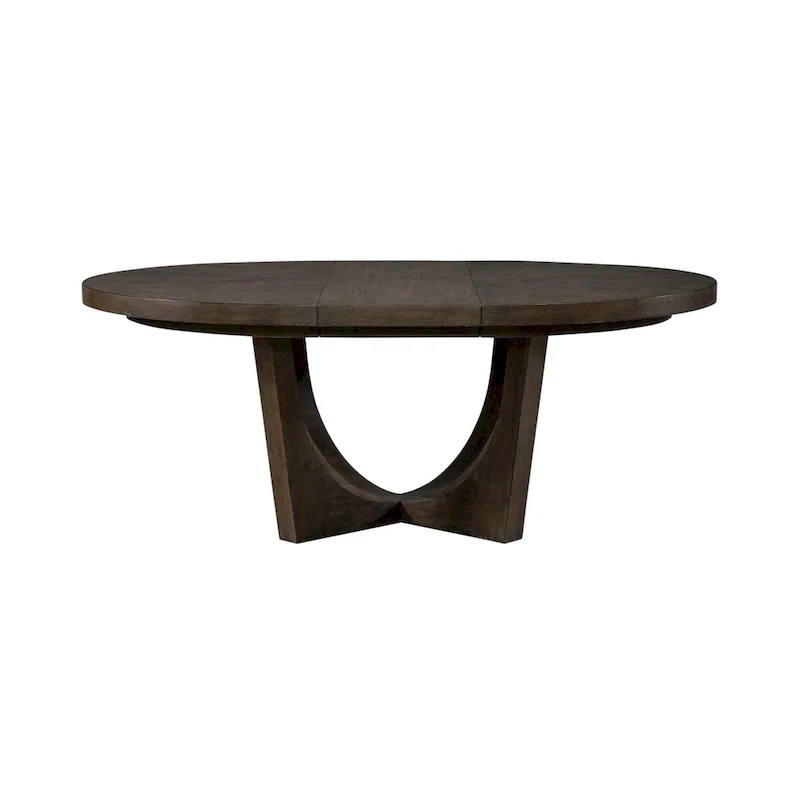 Cascade Falls Satin Espresso 5 Piece Pedestal Table Set with Chairs