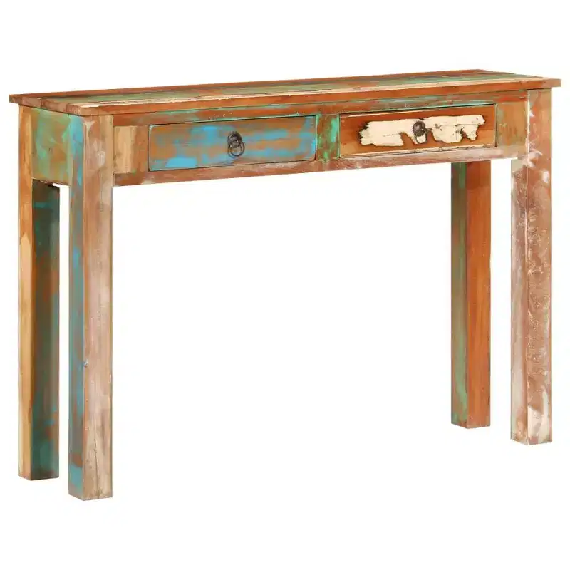 vidaXL Console Table 43.3x11.8x29.5 Solid Wood Reclaimed