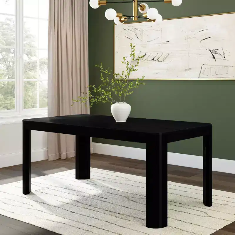 Contour Dining Table, 72 Solid Wood Kitchen Table for 6