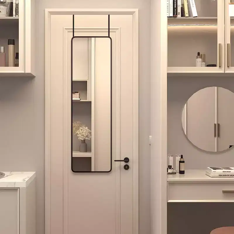 Whisen 47x14 Inch Slim Door Mirror, HD Glass with Anti-Rust Aluminum Frame