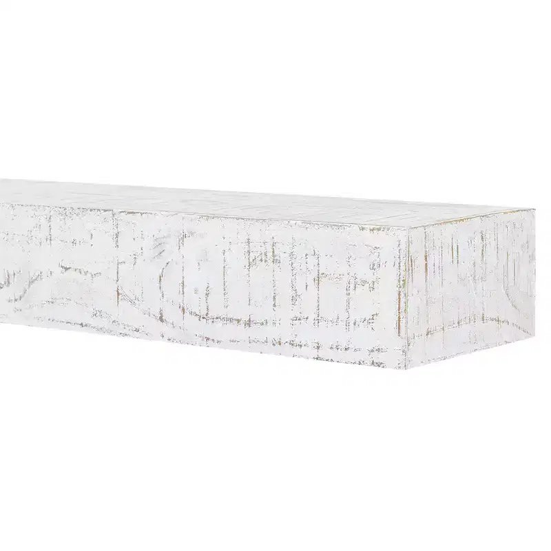 Country Living Hatteras Floating Farmhouse Mantel Shelf in Whitewash