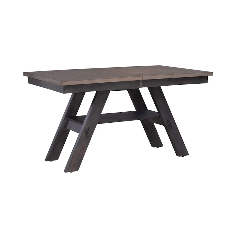 Industrial Counter Height Pub Table with 2 PU Upholstered Stools
