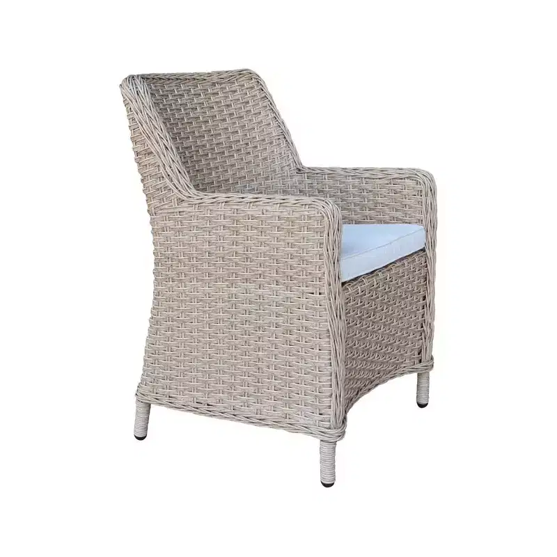International Concepts Outdoor Wicker Patio Chair with Cushion: Aluminum Frame, Quick-Drying, Foam Fill