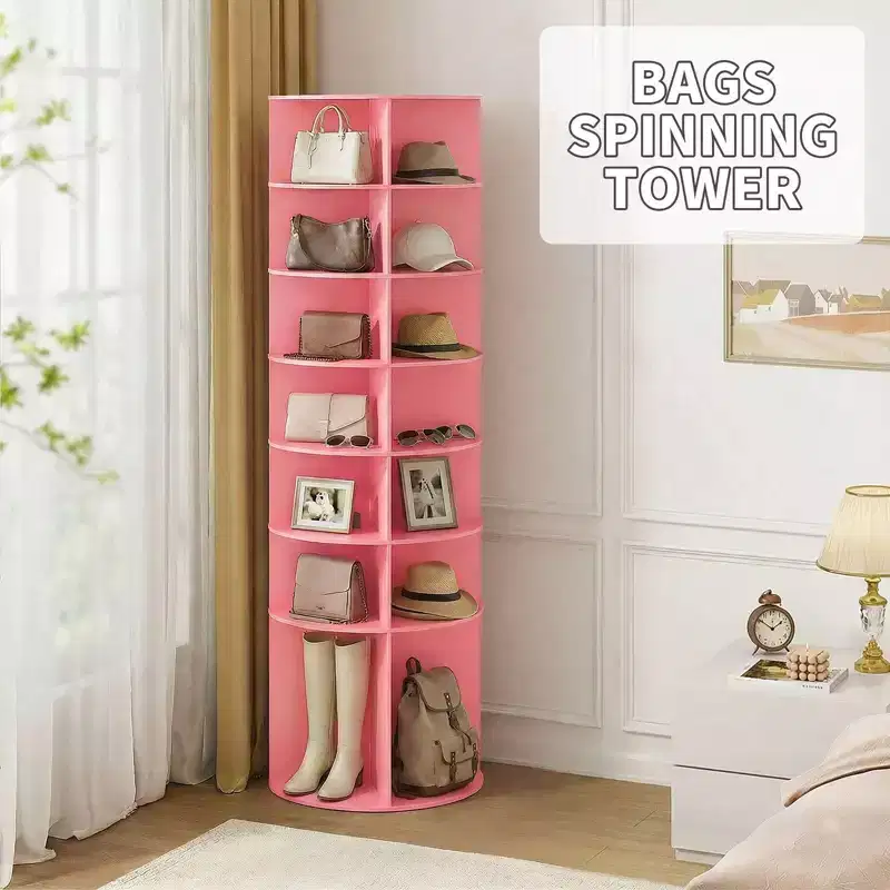 7-Tier 360 Rotating WPC Shoe Rack 72.4 Height