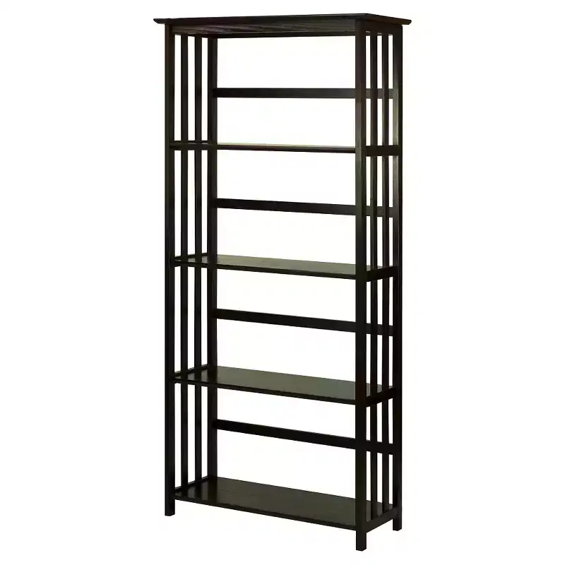 63 5 Tier Mission Style Bookcase - Flora Home
