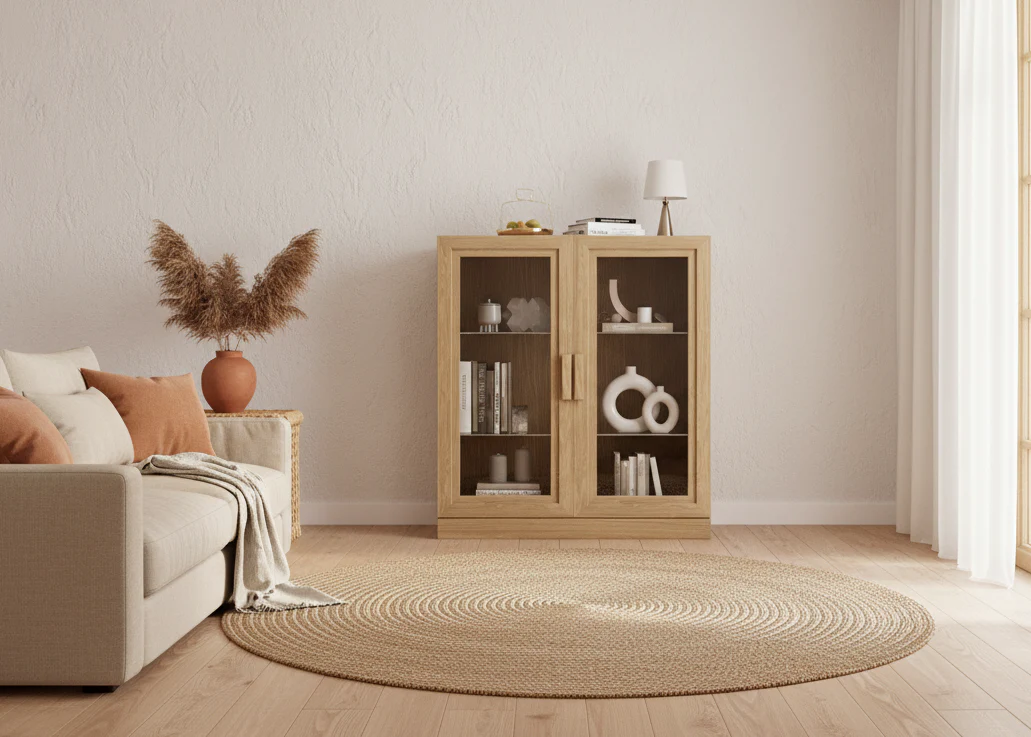 Modern wooden storage cabinet