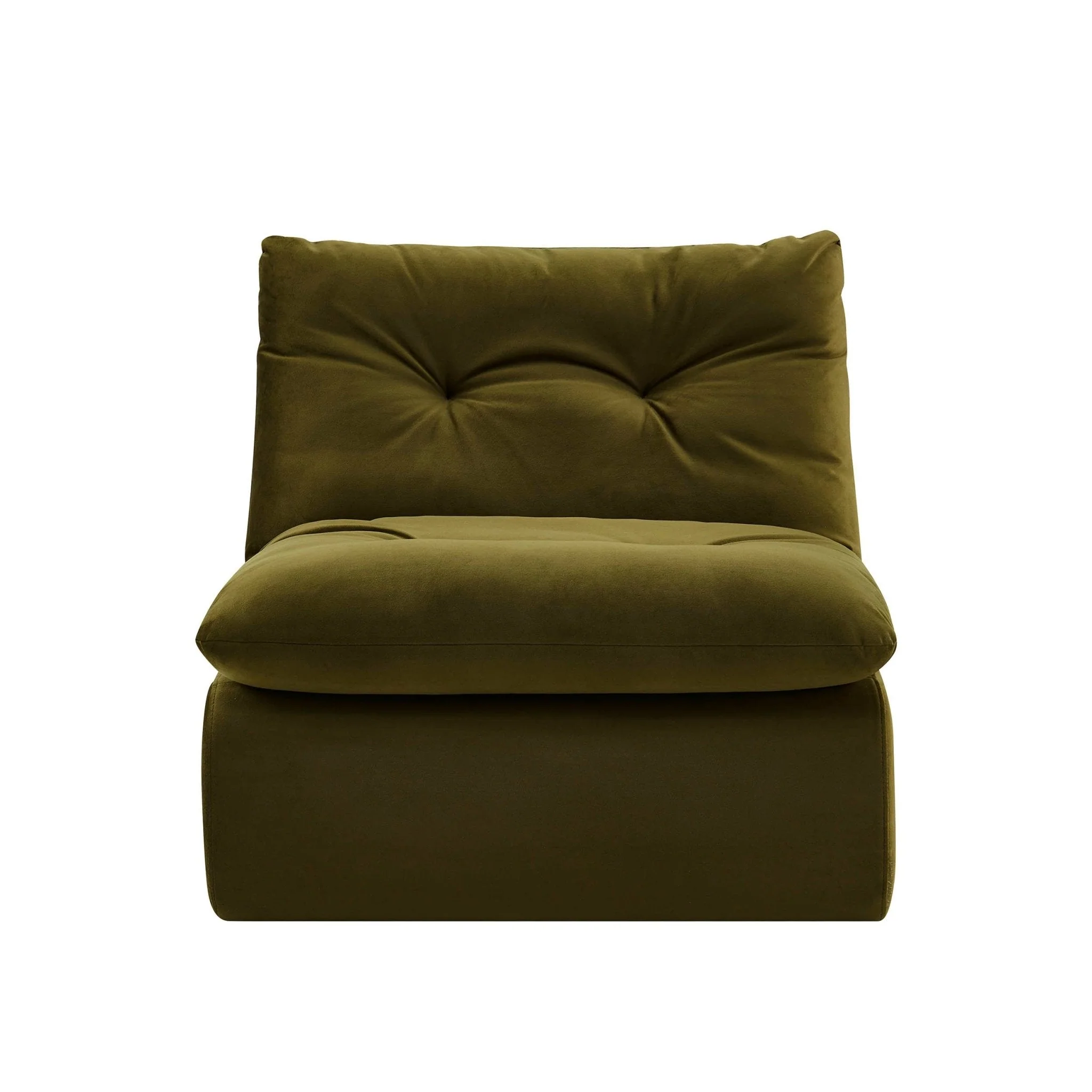 Retro Rich Green Chenille Accent Chair with Deep Cushioned Seat for Living Room