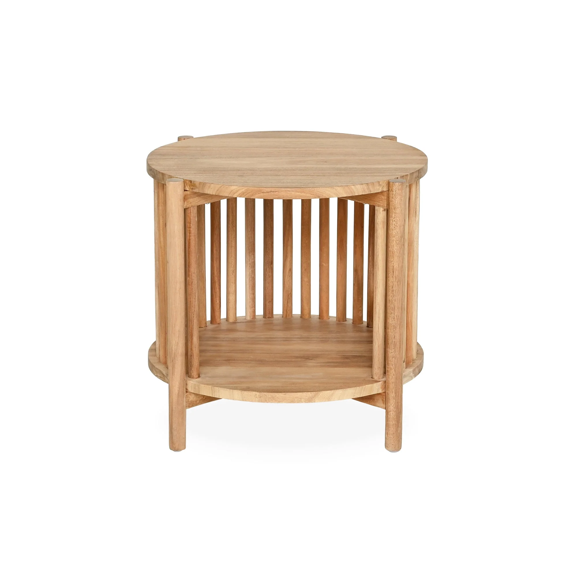 Natural Wood Bedside Table for Bedroom