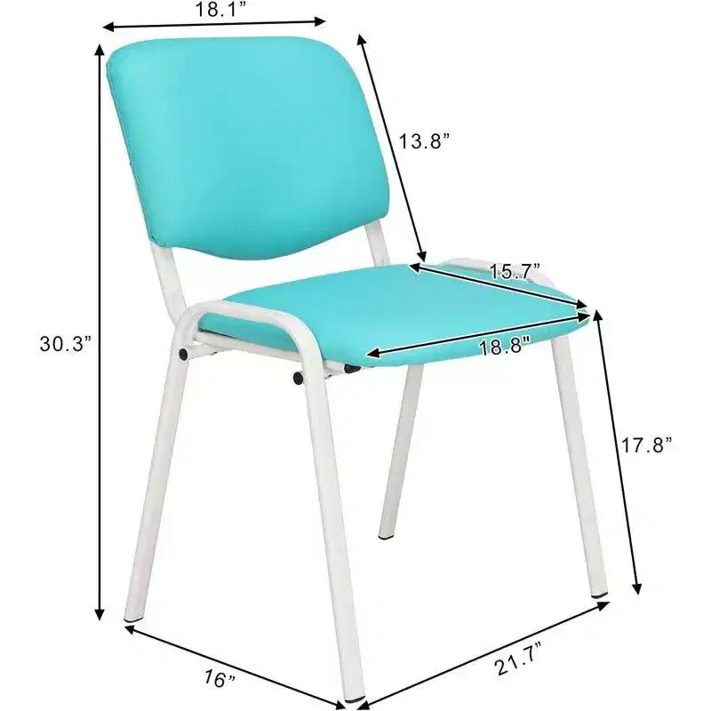 Karl Home 5-Pack PU Waiting Room & Conference Room Stackable Chairs