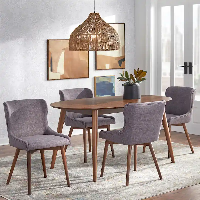 Simple Living Seguro Upholstered Mid-century Dining Chairs (Set of 2)