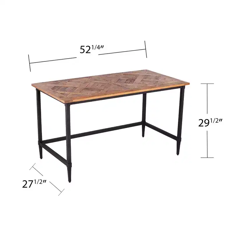 Lawrenny Reclaimed Wood Desk - Natural - SEI