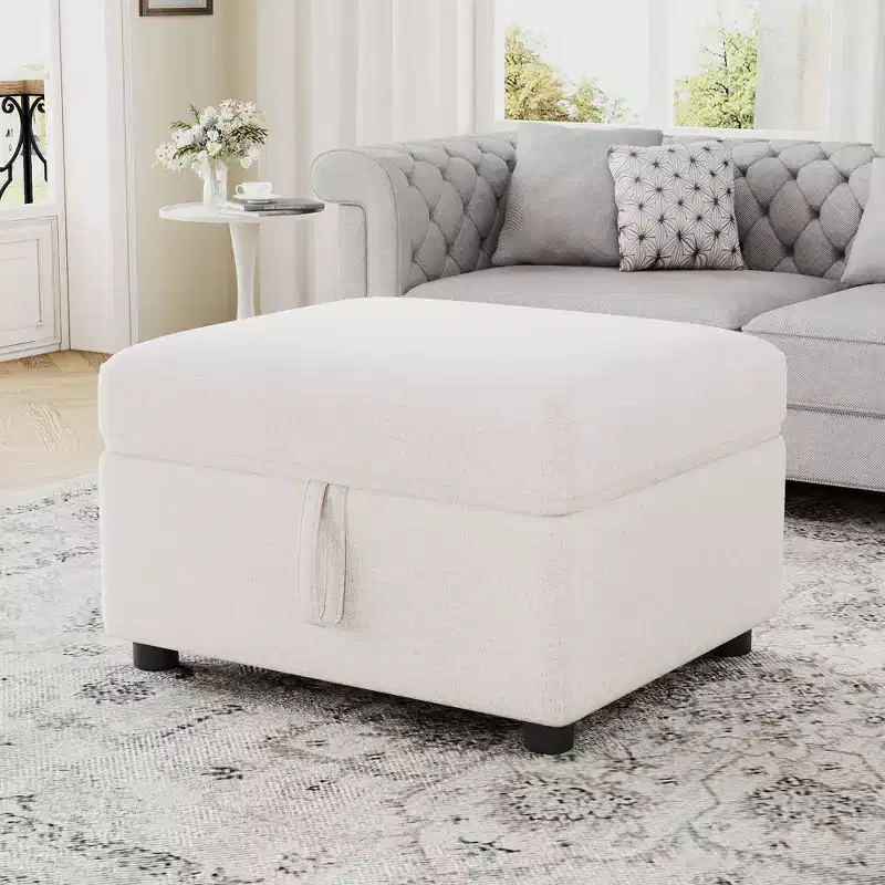 GDFStudio Frank 26.6 Movable Storage Ottoman