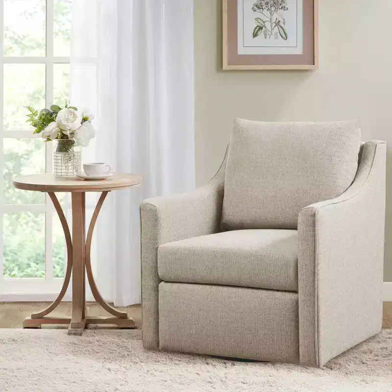 Swivel Armchair Natural