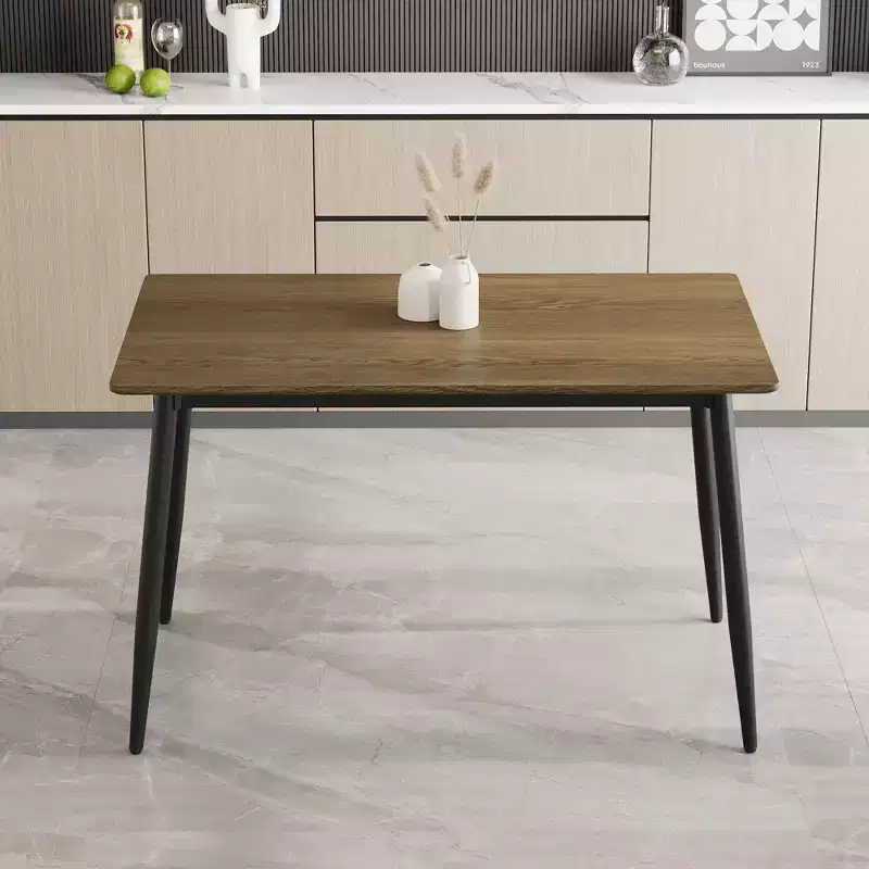 Okak Modern Rectangle Dining Table with Wooden Legs Kitchen Table for 4 for Dining Room, Kitchen